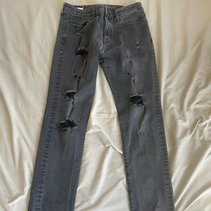 Men’s black slim ripped jeans